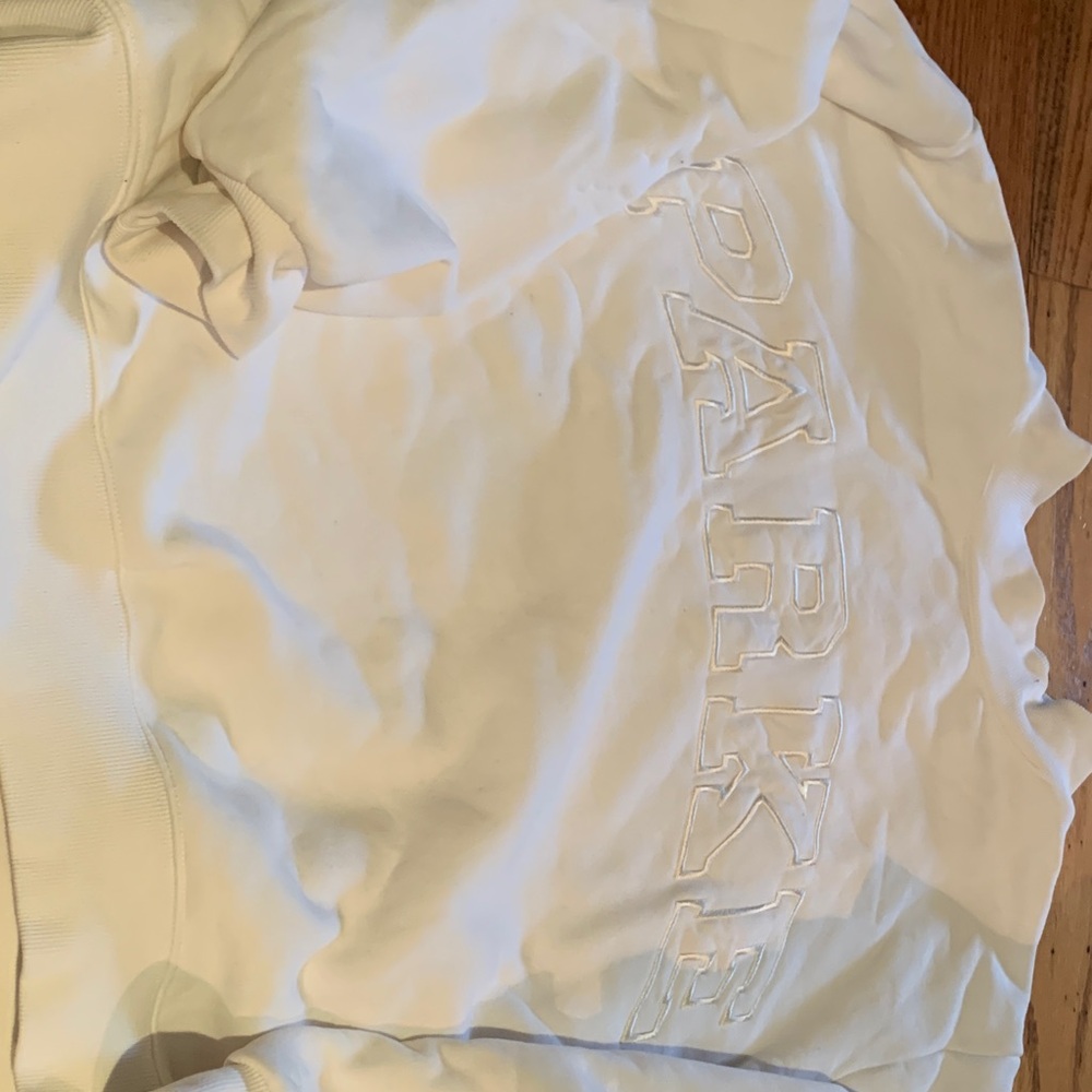 Parke white Embroidered Logo Kids Sweatshirt